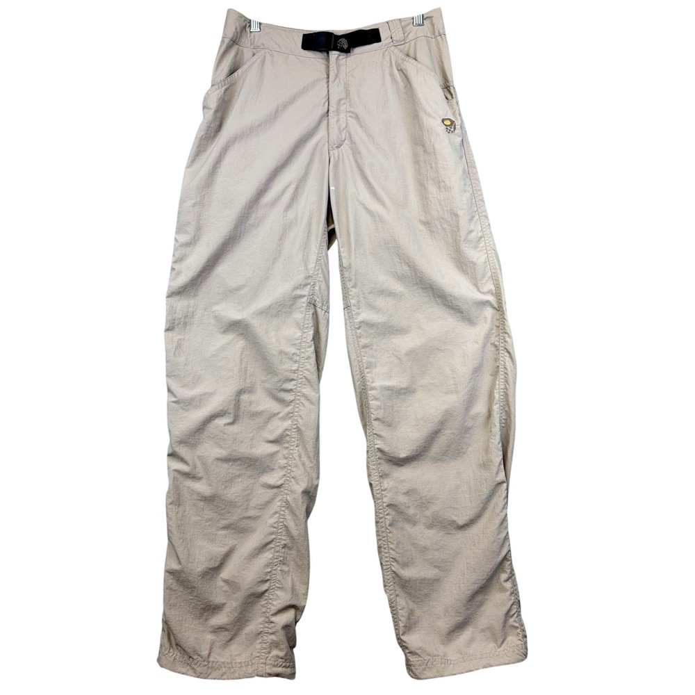 Mountain Hardwear Pants Womens 10 Beige Nylon Windbreaker Hiking Adjustable